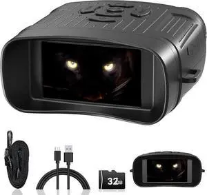 Ecocleanpath 10X Zoom Night Vision Goggles for Adults - 32GB Recording, 36MP Camera, Wi-Fi Live Stream (Black) Ecocleanpath 10X Zoom Night Vision Goggles for Adults - 32GB Recording, 36MP Camera, Wi-Fi Live Stream (Black)