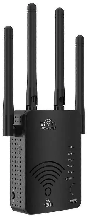 Ecocleanpath 5G Travel Router, 1200M Dual Band 300Mbps High Speed with 4 Antennas, Portable Black WiFi Hub Ecocleanpath 5G Travel Router, 1200M Dual Band 300Mbps High Speed with 4 Antennas, Portable Black WiFi Hub