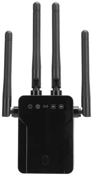 Ecocleanpath Dual Band WiFi Range Extender with Ethernet Port, 1200Mbps Signal Booster & Repeater, 2.4G/5G, Black