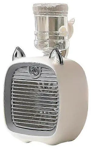 Ecocleanpath Grey Portable Fan with Nano Spray, 3-Speed Brushless Motor, 2400mAh Battery for Outdoor & Indoor Cooling