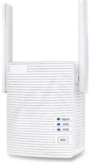 Ecocleanpath 1200Mbps WiFi Extender with WPS Easy Setup, 1 Ethernet Port, White - Boosts Coverage Up to 1600 Sq.Ft