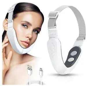 Ecocleanpath Electric V-Face Double Chin Reducer Machine - 6 Modes, 12 Intensity Levels for Lifting & Firming Skin