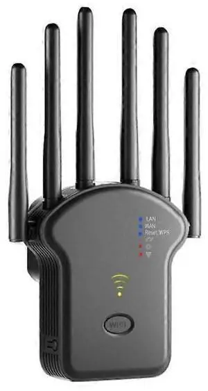 Ecocleanpath 300Mbps Dual-Band WiFi Extender with 6 Antennas & LAN Port - Black | Universal Signal Booster Ecocleanpath 300Mbps Dual-Band WiFi Extender with 6 Antennas & LAN Port - Black | Universal Signal Booster