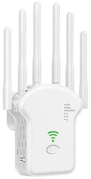 Ecocleanpath 300Mbps Dual-Band WiFi Extender with 6 Antennas & LAN Port, White | Whole Home Coverage Ecocleanpath 300Mbps Dual-Band WiFi Extender with 6 Antennas & LAN Port, White | Whole Home Coverage