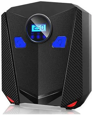 Ecocleanpath 150 PSI Portable Car Tire Inflator Pump - 12V DC Auto Air Compressor, Black