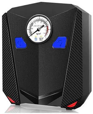 Ecocleanpath 150 PSI Portable Car Tire Inflator Pump, 12V DC Auto Air Compressor with Cigarette Lighter Plug (Black)