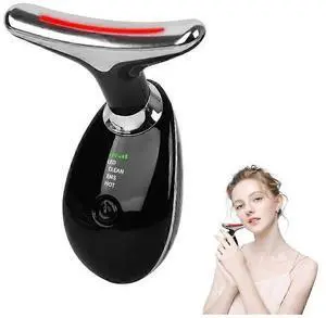 Ecocleanpath Triple Action Neck & Face Lift Device - 3 Mode Rechargeable Facial Massager (Black)