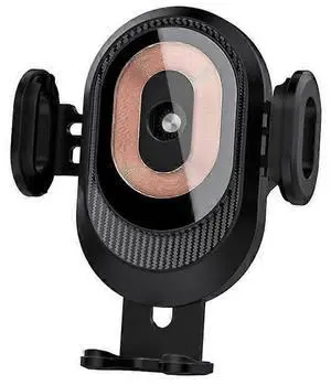 Ecocleanpath 15W Wireless Car Charger Mount | 360° Auto-Clamping Air Vent Phone Holder, Fast Charging & Adjustable (Black)