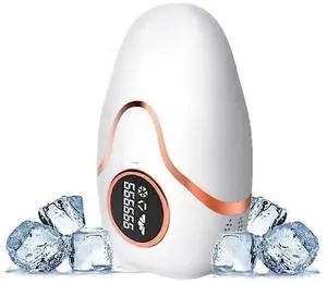 Ecocleanpath IPL Hair Removal Machine with Ice Cooling, 999,900 Flashes, Auto Mode for Painless At-Home Use (White)