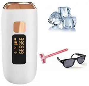 Ecocleanpath At-Home IPL Hair Removal Device for Women - Painless & Permanent, 999,999 Flashes, 5 Energy Levels (White)