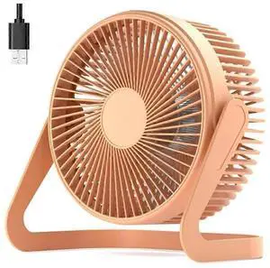 Ecocleanpath FS04022 5-Inch Portable Mini Desk Fan, Ultra-Quiet USB Metal Fan for Office & Home