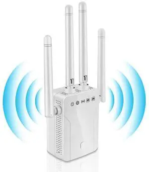 Ecocleanpath 1200Mbps WiFi Extender - Dual Band Booster Covers 9800 Sq Ft & 35 Devices, White Ecocleanpath 1200Mbps WiFi Extender - Dual Band Booster Covers 9800 Sq Ft & 35 Devices, White