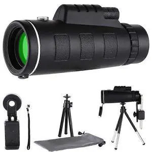 Ecocleanpath 40x60 High Power Monocular with Phone Adapter & Tripod for Stargazing, Hunting, Bird Watching Ecocleanpath 40x60 High Power Monocular with Phone Adapter & Tripod for Stargazing, Hunting, Bird Watching