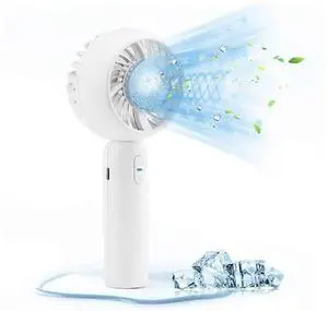 Ecocleanpath FS04018 Portable Mini Fan with Semiconductor Cooling, 3 Speeds & USB-C Rechargeable