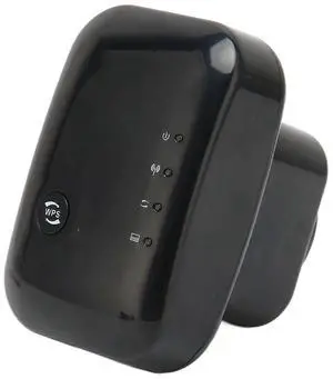 Ecocleanpath 300Mbps WiFi Extender with 360° Coverage, 2 Modes & LAN Port - Easy Setup for Laptop/Tablet (Black)