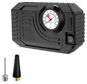 Ecocleanpath Portable 12V 150PSI Tire Inflator with Digital Display & LED Light for Car, Motorcycle, Bike, Balls (Black)