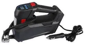 Ecocleanpath 12V Portable Air Compressor Pump with LED Light, 150PSI for Car, Motorcycle, Bike - Black