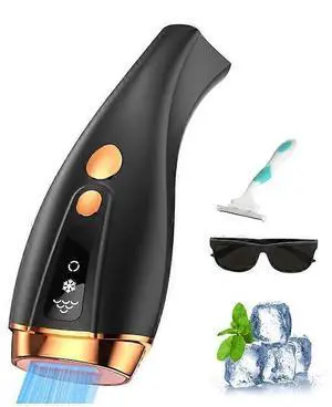 Ecocleanpath Painless Ice Cooling IPL Hair Removal Device for Women & Men, Permanent Hair Reducer with Unlimited Flashes (Black) Ecocleanpath Painless Ice Cooling IPL Hair Removal Device for Women & Men, Permanent Hair Reducer with Unlimited Flashes (Black)