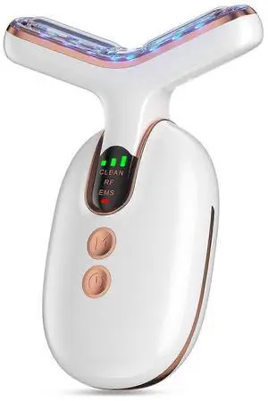 Ecocleanpath White & Gold 5-in-1 Facial Massager with Heat & Vibration for Skin Tightening & Double Chin Reduction Ecocleanpath White & Gold 5-in-1 Facial Massager with Heat & Vibration for Skin Tightening & Double Chin Reduction