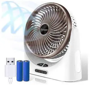 Ecocleanpath Chonus FS_zzh_0608_14 Portable Fan with Night Light, 3 Speeds & 120° Tilt, 10H Battery for Desk/Camping