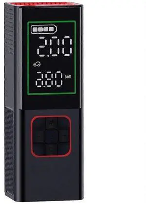 Ecocleanpath 160 PSI Portable Tire Inflator with Auto Shutoff, Cordless for Cars & Motorcycles - Black