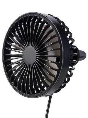 Ecocleanpath FS04028 Portable Mini Fan, 360° Adjustable Clip-On Car Fan with 3 Speeds & Night Light