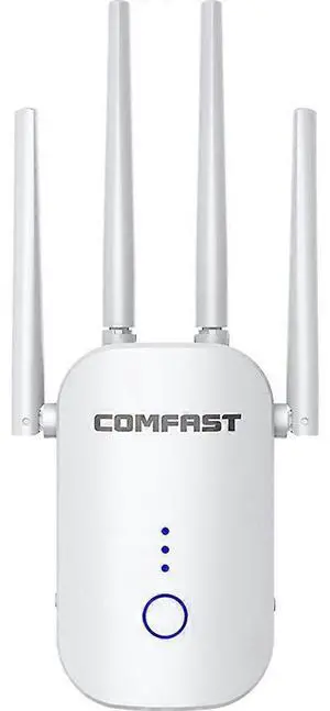 Ecocleanpath 1200Mbps WiFi Extender, Dual-Band 2.4/5.8GHz Signal Booster with 4 Antennas & Ethernet Port (White) Ecocleanpath 1200Mbps WiFi Extender, Dual-Band 2.4/5.8GHz Signal Booster with 4 Antennas & Ethernet Port (White)