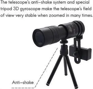 Ecocleanpath TE3900820 12x50 Waterproof Monocular with Night Vision & Tripod Mount for Outdoor