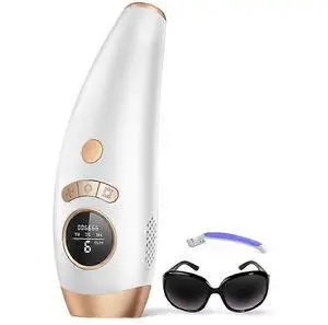 Ecocleanpath IPL Laser Hair Removal Device for Women & Men, 999900 Flashes, 9 Levels, Full Body Use (White)