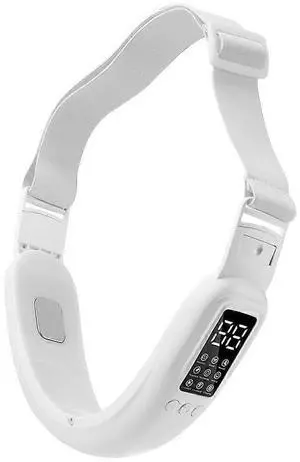 Ecocleanpath Intelligent V-Face Device: 8 Modes & 15 Intensities for Double Chin Reduction & Jawline Contouring - White Ecocleanpath Intelligent V-Face Device: 8 Modes & 15 Intensities for Double Chin Reduction & Jawline Contouring - White