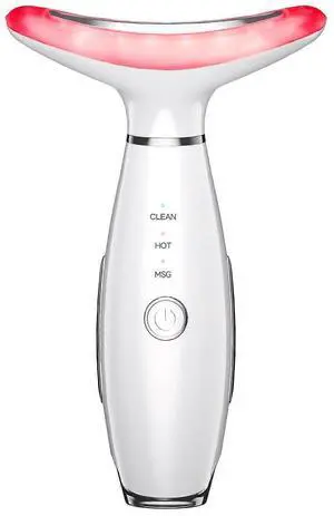 Ecocleanpath White 7-Color LED Facial & Neck Massager with Heat & Vibration for Anti-Aging Skin Care Ecocleanpath White 7-Color LED Facial & Neck Massager with Heat & Vibration for Anti-Aging Skin Care