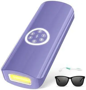 Ecocleanpath At-Home Laser Hair Removal Device for Women & Men, Permanent Hair Remover for Face Body Bikini, 999K Flashes, 6 Levels