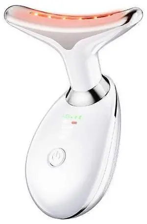 Ecocleanpath White Facial Massager with Heat & Vibration, 3-in-1 Skin Rejuvenation & Double Chin Sculpting Tool