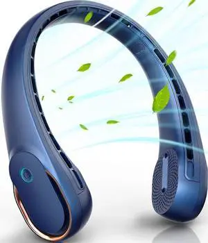 Ecocleanpath Upgraded 5200mAh Neck Fan - 360° Strong Wind, Ultra Quiet, No Blades, Blue Ecocleanpath Upgraded 5200mAh Neck Fan - 360° Strong Wind, Ultra Quiet, No Blades, Blue