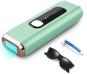Ecocleanpath Green IPL Laser Hair Removal Device for Women & Men, 999,900 Flashes Permanent Full Body Treatment