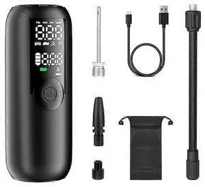 Ecocleanpath Cordless Tyre Inflator 150 PSI, Auto Cut-Off, Digital Display for Car, Bike, Balls