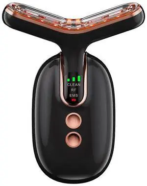 Ecocleanpath Black Face & Neck Massager with Vibration & Heat - 5-in-1 Contouring Tool for Double Chin & Skin Care Ecocleanpath Black Face & Neck Massager with Vibration & Heat - 5-in-1 Contouring Tool for Double Chin & Skin Care