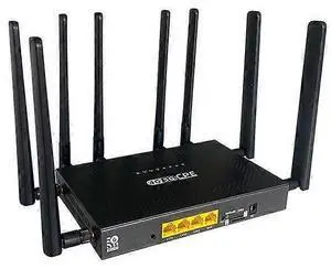 Ecocleanpath Dual-Band Dual SIM 4G LTE Router with WiFi 6, 4 Gigabit Ports & Metal Housing (Black)