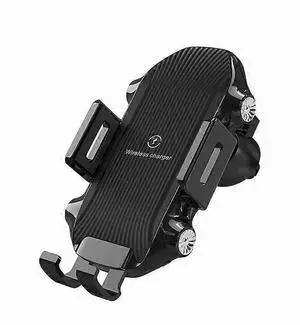 Ecocleanpath Wireless Car Charger & Phone Holder, Fast Charging for Samsung Galaxy S24/S23, iPhone, Android - Black