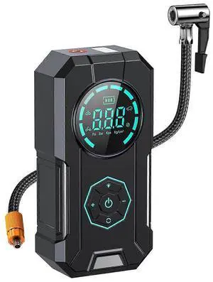 Ecocleanpath 150PSI Portable Tire Inflator with Memory Function & LED Light, 12V DC Air Compressor for Car, Bike, Ball