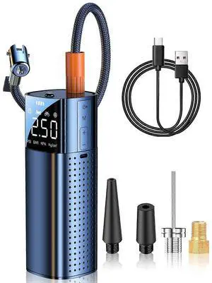 Ecocleanpath 168PSI Cordless Tire Inflator with Auto Shutoff & LED Light - Digital Air Compressor for Car, Bike, Balls