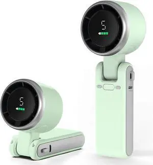 Ecocleanpath Portable Turbo Handheld Fan, 5-Speed 13550 RPM Cooling with Air Turbine Tech, Green