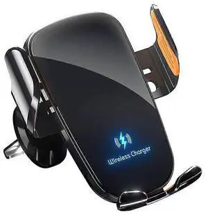 Ecocleanpath 15W Fast Wireless Car Charger & Phone Mount for iPhone 15, Samsung - Black