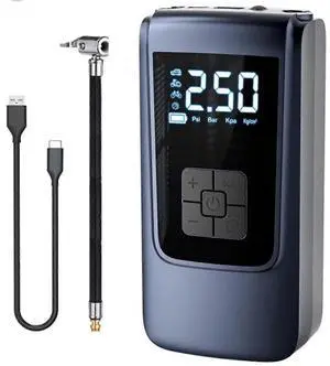 Ecocleanpath Portable Tire Inflator Air Compressor, 150PSI Digital LCD Auto Pump for Car Bike Motorcycle (Black)