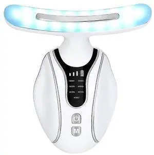 Ecocleanpath White Electric Face & Neck Massager - 7-Color LED Therapy, Non-Slip Design for Skin Care & Relaxation Ecocleanpath White Electric Face & Neck Massager - 7-Color LED Therapy, Non-Slip Design for Skin Care & Relaxation