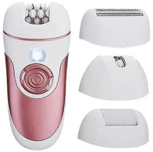 Ecocleanpath TMY0408 Laser Hair Removal Epilator Kit - 4-in-1 Cordless with 2 Speeds & LED Light