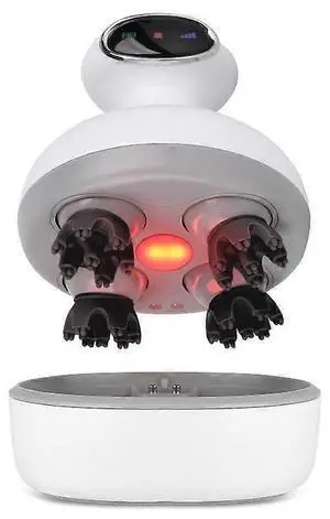 Ecocleanpath Electric Scalp Massager with LCD, Red Light EMS & 4 Brush Heads for Head Relaxation & Hair Growth (White) Ecocleanpath Electric Scalp Massager with LCD, Red Light EMS & 4 Brush Heads for Head Relaxation & Hair Growth (White)