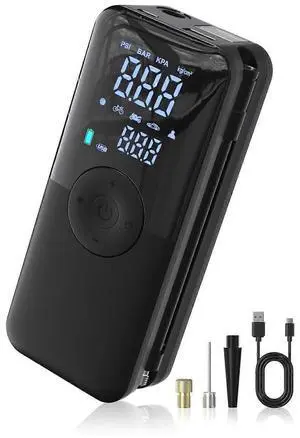 Ecocleanpath 150PSI Portable Tire Inflator with LCD Display, 3X Fast Cordless Air Compressor for Car, Bike, Ball
