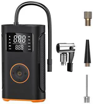 Ecocleanpath 160PSI Portable Tire Inflator, 3X Faster Electric Air Pump with Digital Gauge & Auto Shut-off