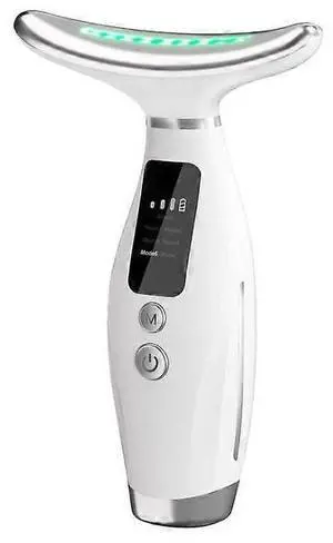 Ecocleanpath White Facial Massager with 7 LED Colors, EMS & Sonic Vibration for Face, Neck & Shoulder Care Ecocleanpath White Facial Massager with 7 LED Colors, EMS & Sonic Vibration for Face, Neck & Shoulder Care